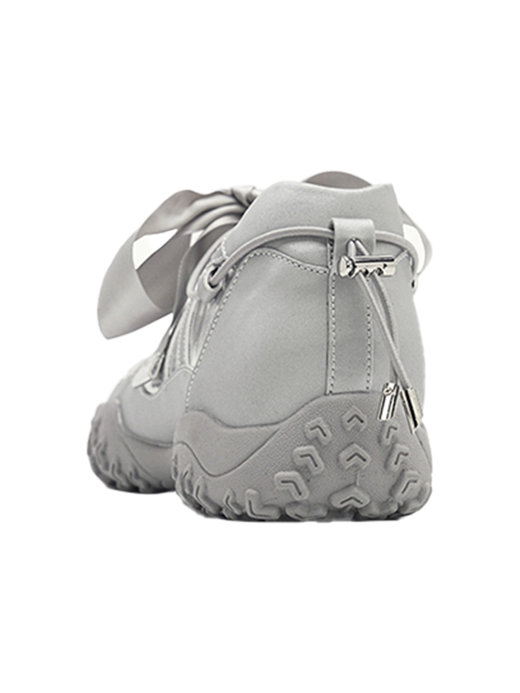 UNCLEWEN | Quick Lace Ribbon Ballet Trainer With Removable Insole-Silver - PSYLOS 1, UNCLEWEN | Quick Lace Ribbon Ballet Trainer With Removable Insole-Silver, Retro Trainers, UNCLEWEN, PSYLOS 1